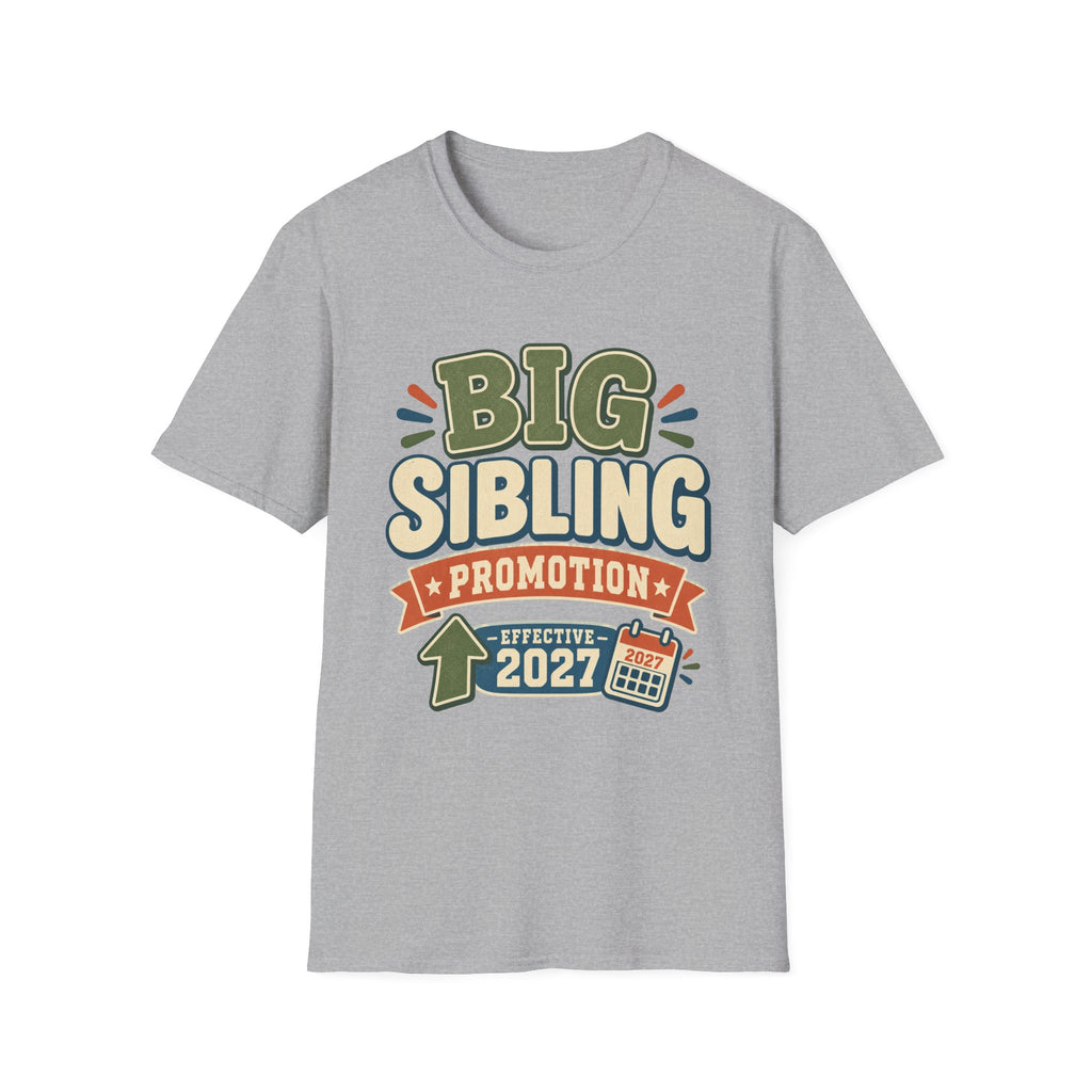 Big Sibling Promotion Shirt, Pregnancy Announcement Tee, Big Brother or Sister 2027, New Baby Reveal, Older Sibling Gift