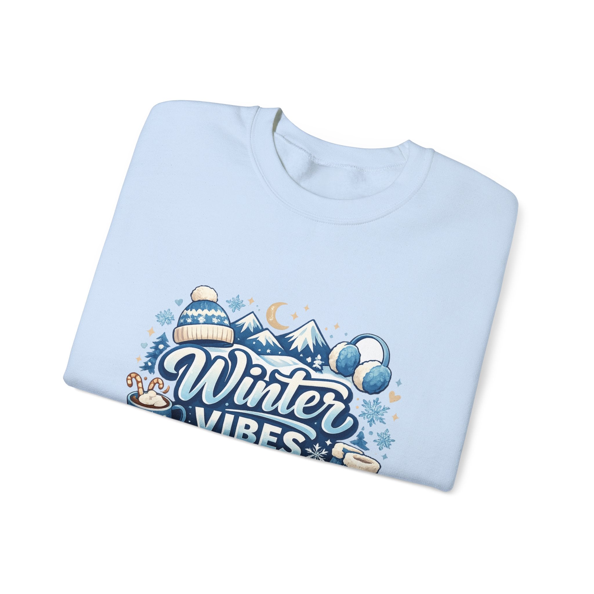 Personalized Winter Vibes Sweatshirt – Custom Snowman Gift