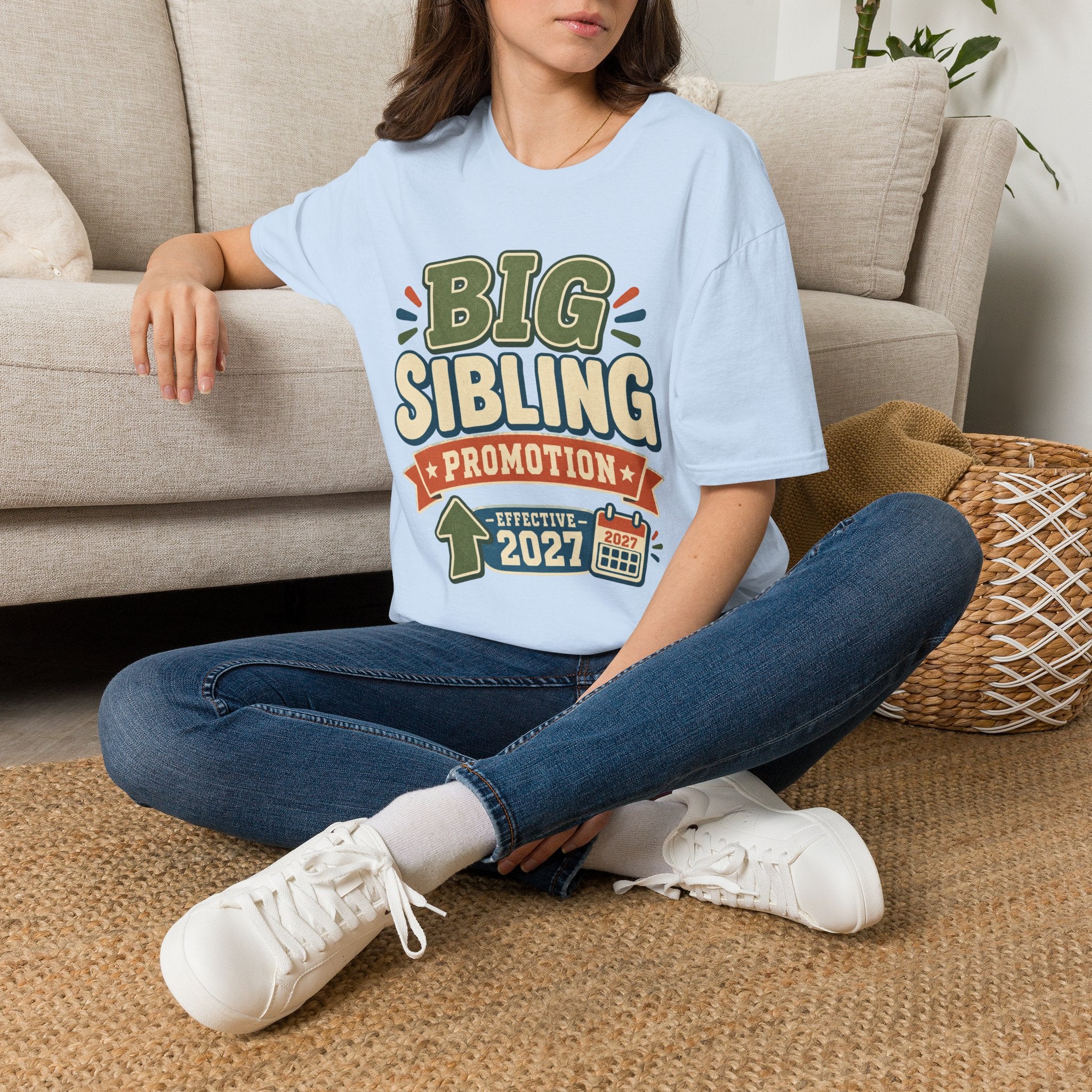 Big Sibling Promotion Shirt, Pregnancy Announcement Tee, Big Brother or Sister 2027, New Baby Reveal, Older Sibling Gift