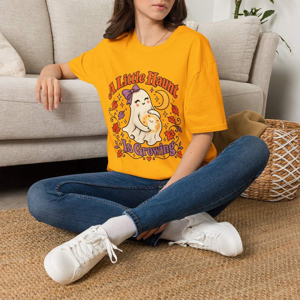 A Little Haunt Is Growing – Cute Halloween Maternity Pregnancy Announcement Shirt