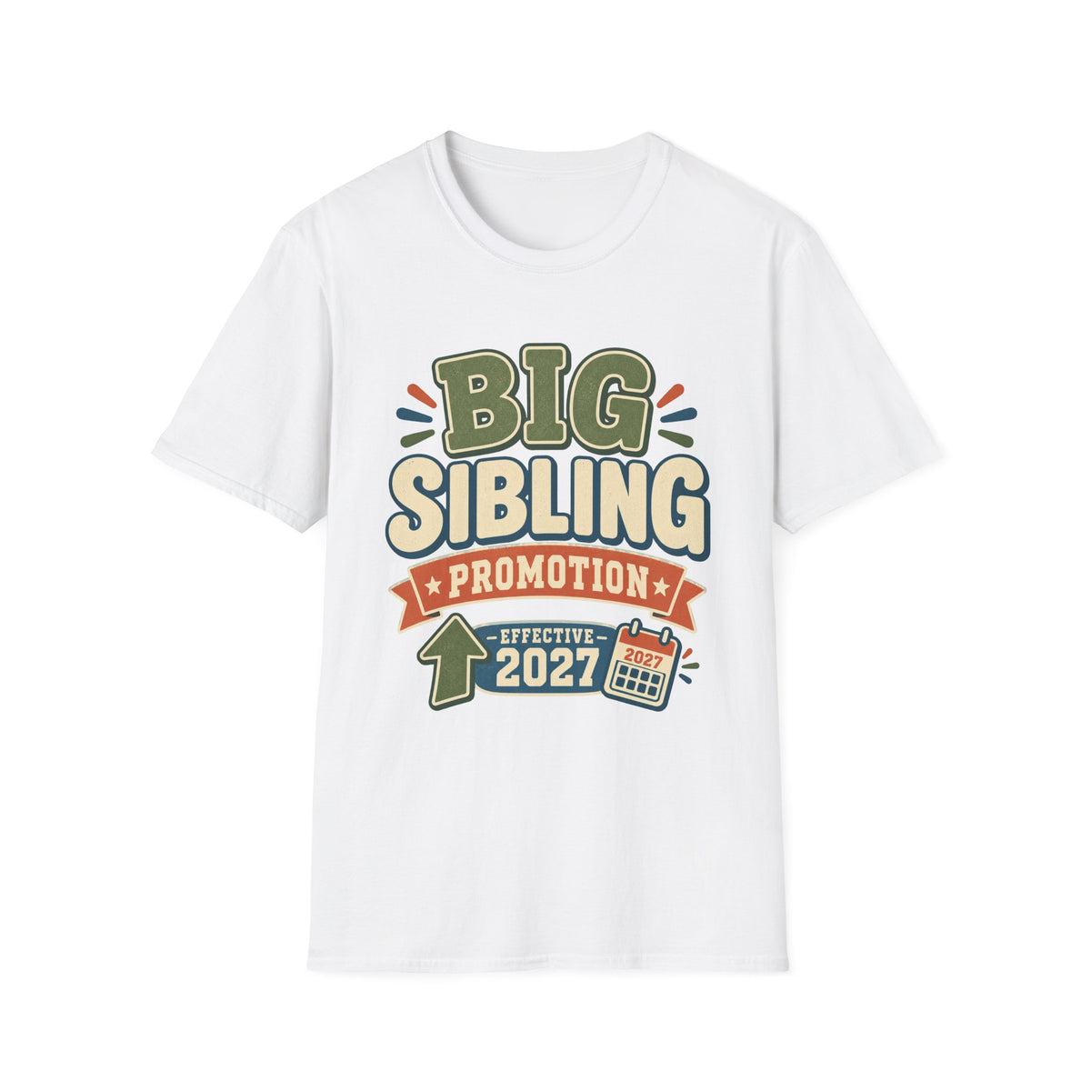 Big Sibling Promotion Shirt, Pregnancy Announcement Tee, Big Brother or Sister 2027, New Baby Reveal, Older Sibling Gift