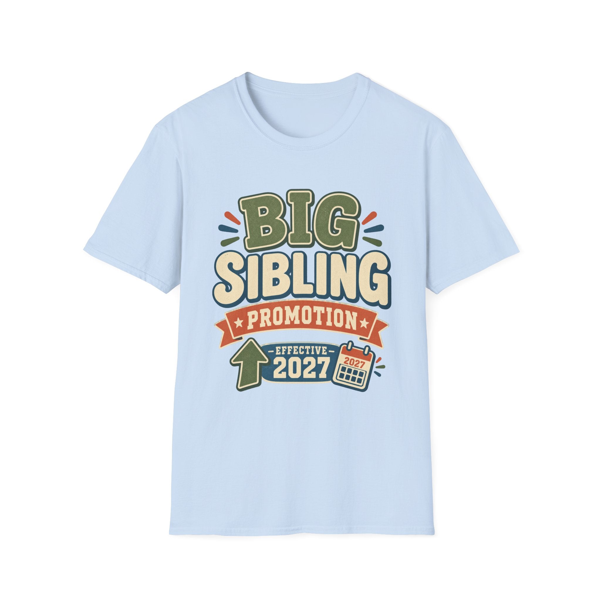 Big Sibling Promotion Shirt, Pregnancy Announcement Tee, Big Brother or Sister 2027, New Baby Reveal, Older Sibling Gift