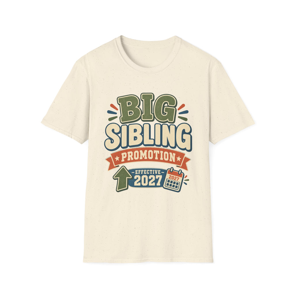 Big Sibling Promotion Shirt, Pregnancy Announcement Tee, Big Brother or Sister 2027, New Baby Reveal, Older Sibling Gift