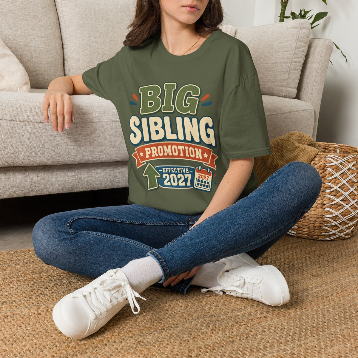 Big Sibling Promotion Shirt, Pregnancy Announcement Tee, Big Brother or Sister 2027, New Baby Reveal, Older Sibling Gift