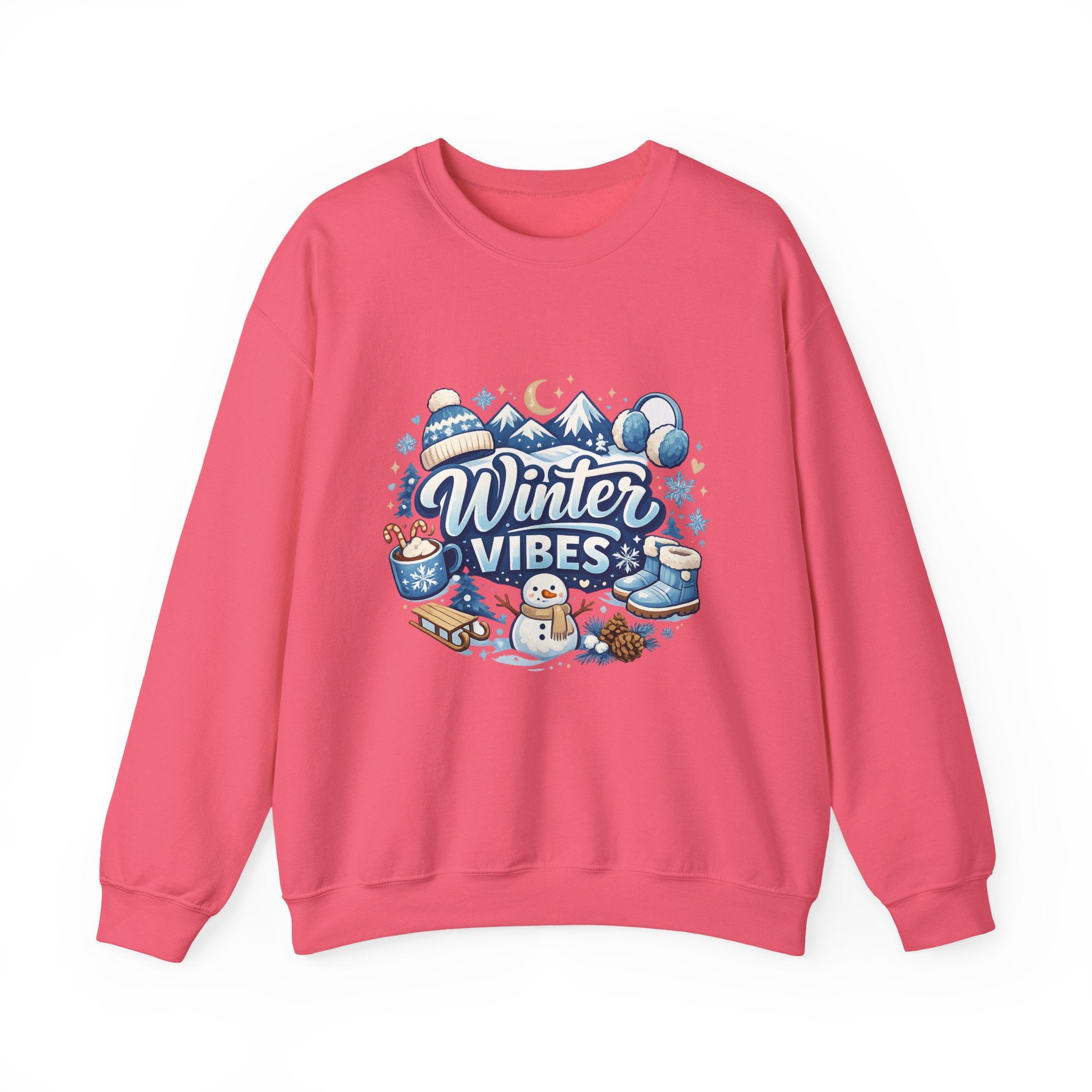 Personalized Winter Vibes Sweatshirt – Custom Snowman Gift