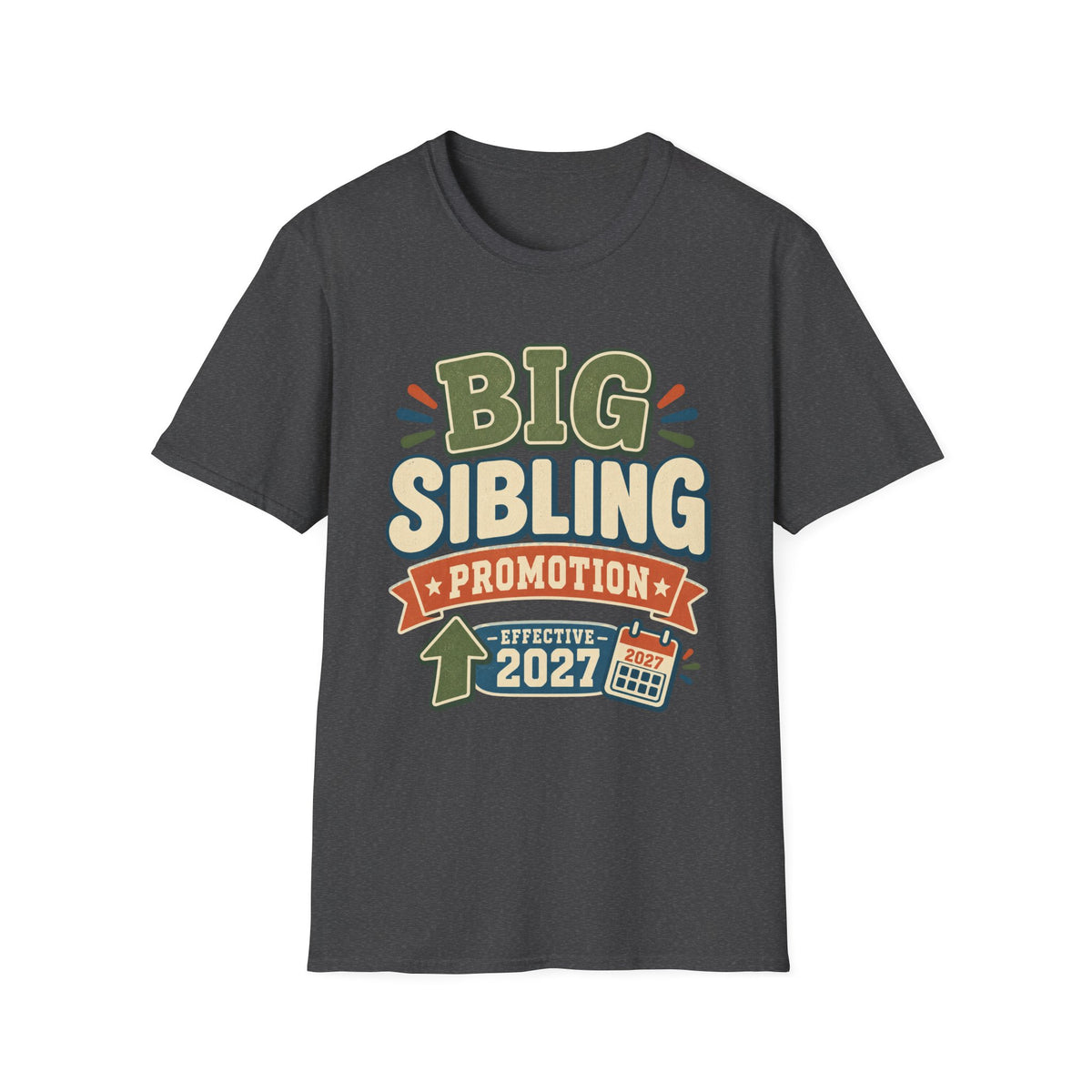 Big Sibling Promotion Shirt, Pregnancy Announcement Tee, Big Brother or Sister 2027, New Baby Reveal, Older Sibling Gift