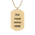 Personalized Gold Dog Tag Necklace – Custom Engraved Gift