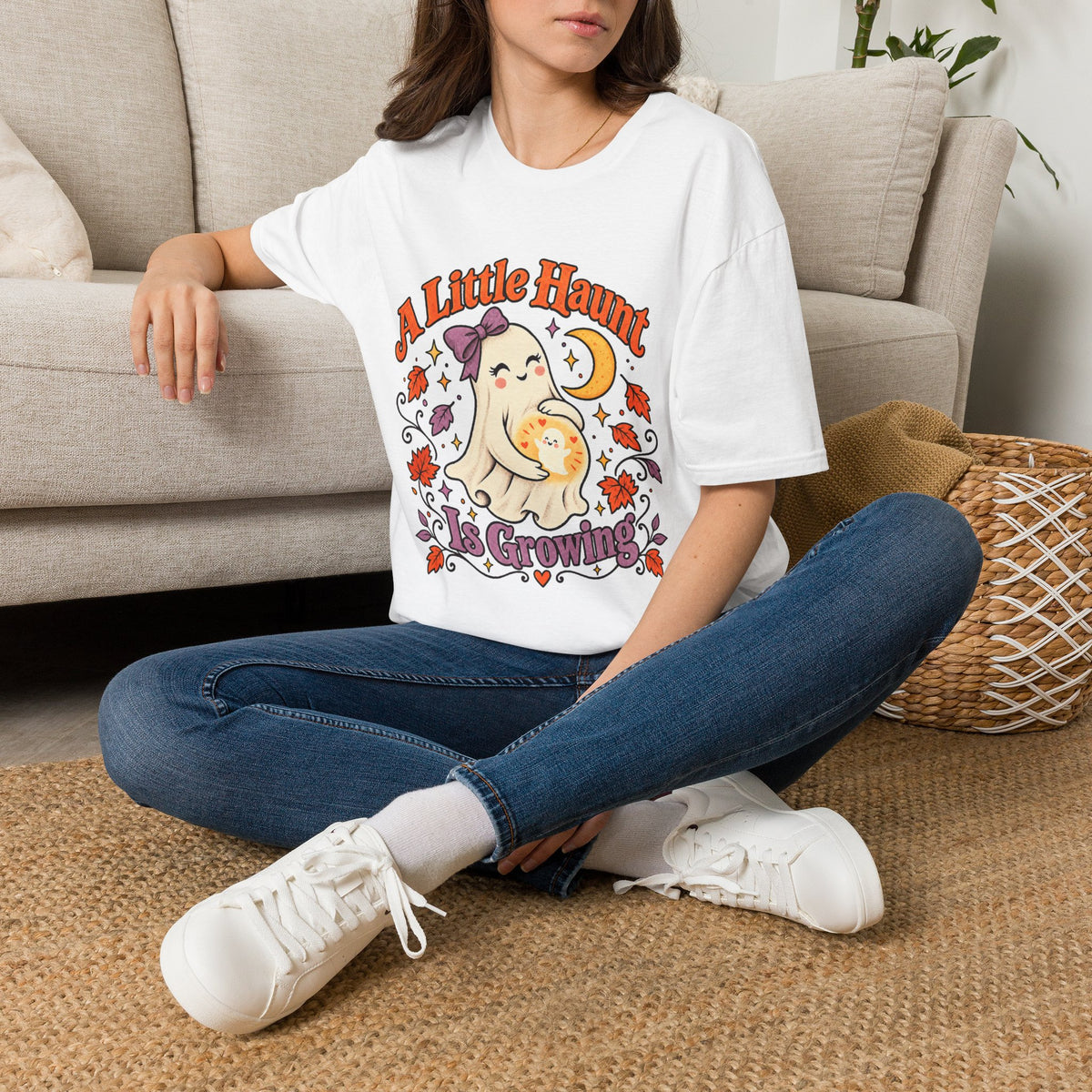 A Little Haunt Is Growing – Cute Halloween Maternity Pregnancy Announcement Shirt