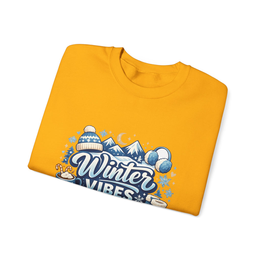 Personalized Winter Vibes Sweatshirt – Custom Snowman Gift
