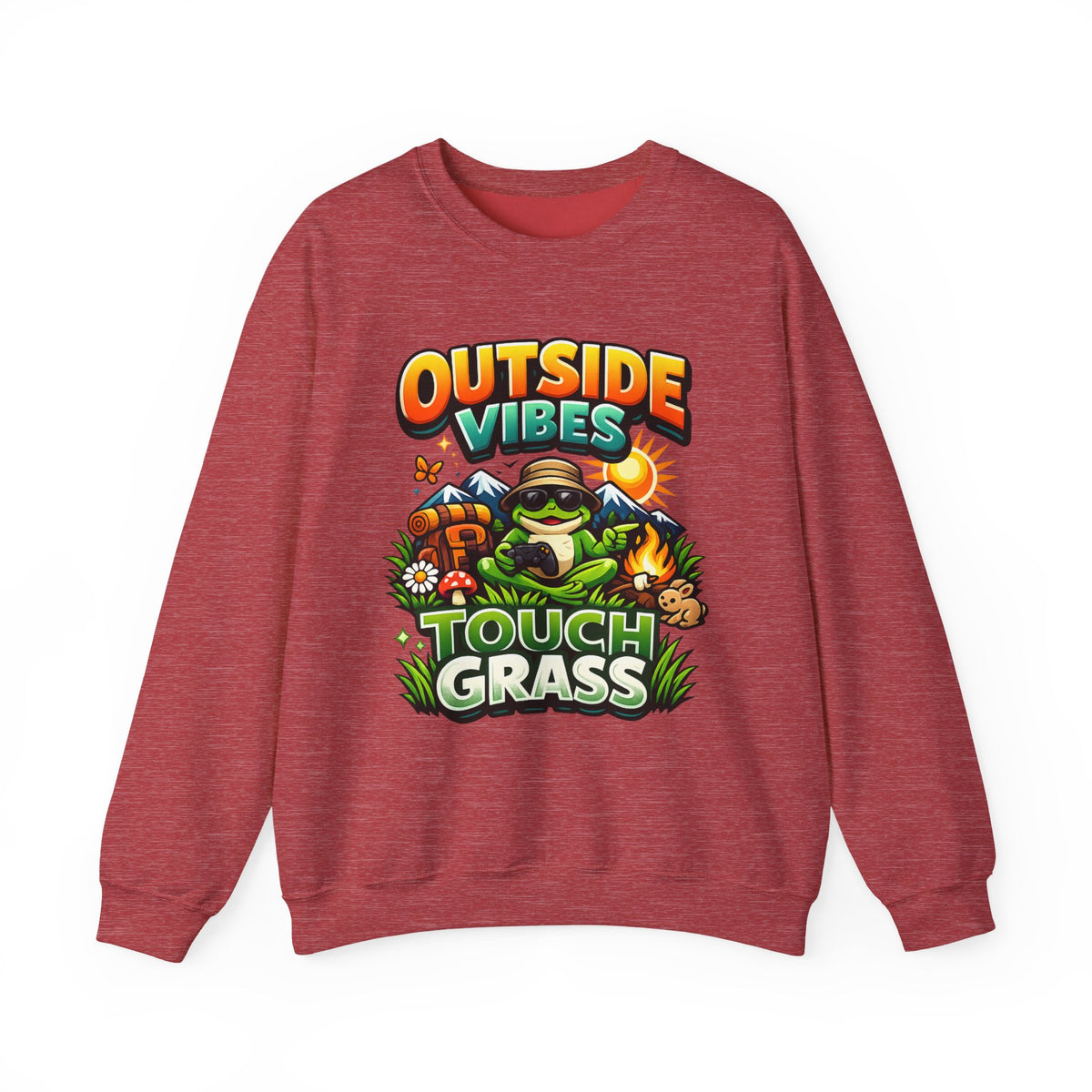 Personalized Touch Grass Sweatshirt – Custom Outdoor Humor Gift