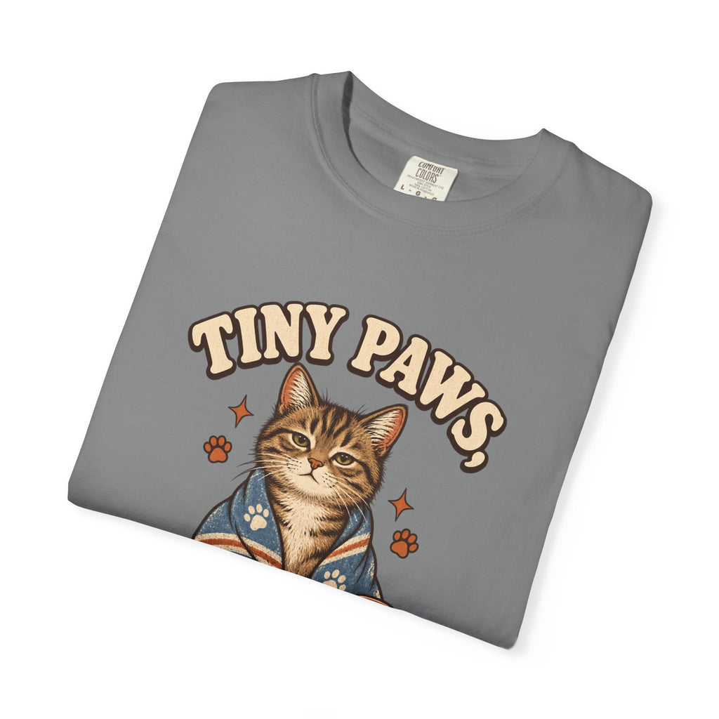 Comfort Colors® Tiny Paws Emergency Therapy Shirt, Funny Cat Therapy T-Shirt, Retro Cat Lover Gift, Emotional Support Cat Tee, Mental Health Humor