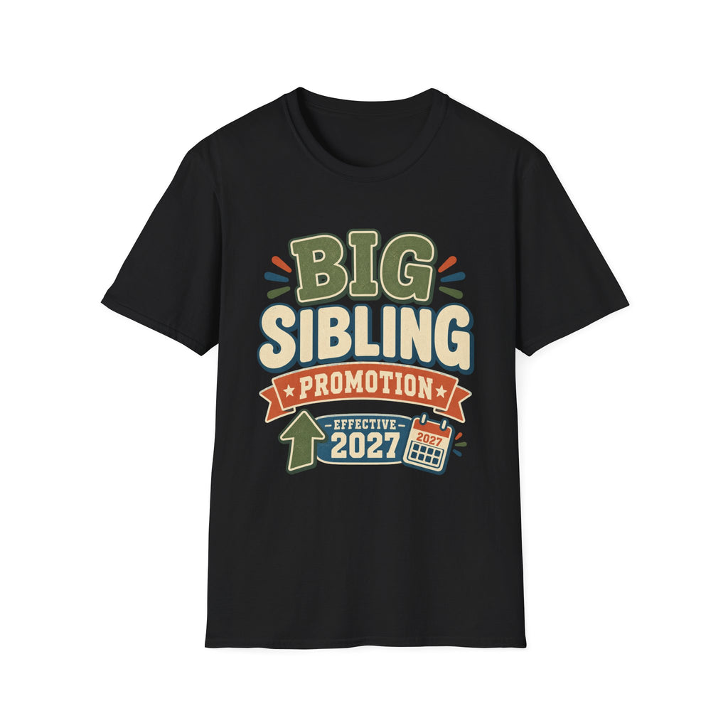 Big Sibling Promotion Shirt, Pregnancy Announcement Tee, Big Brother or Sister 2027, New Baby Reveal, Older Sibling Gift