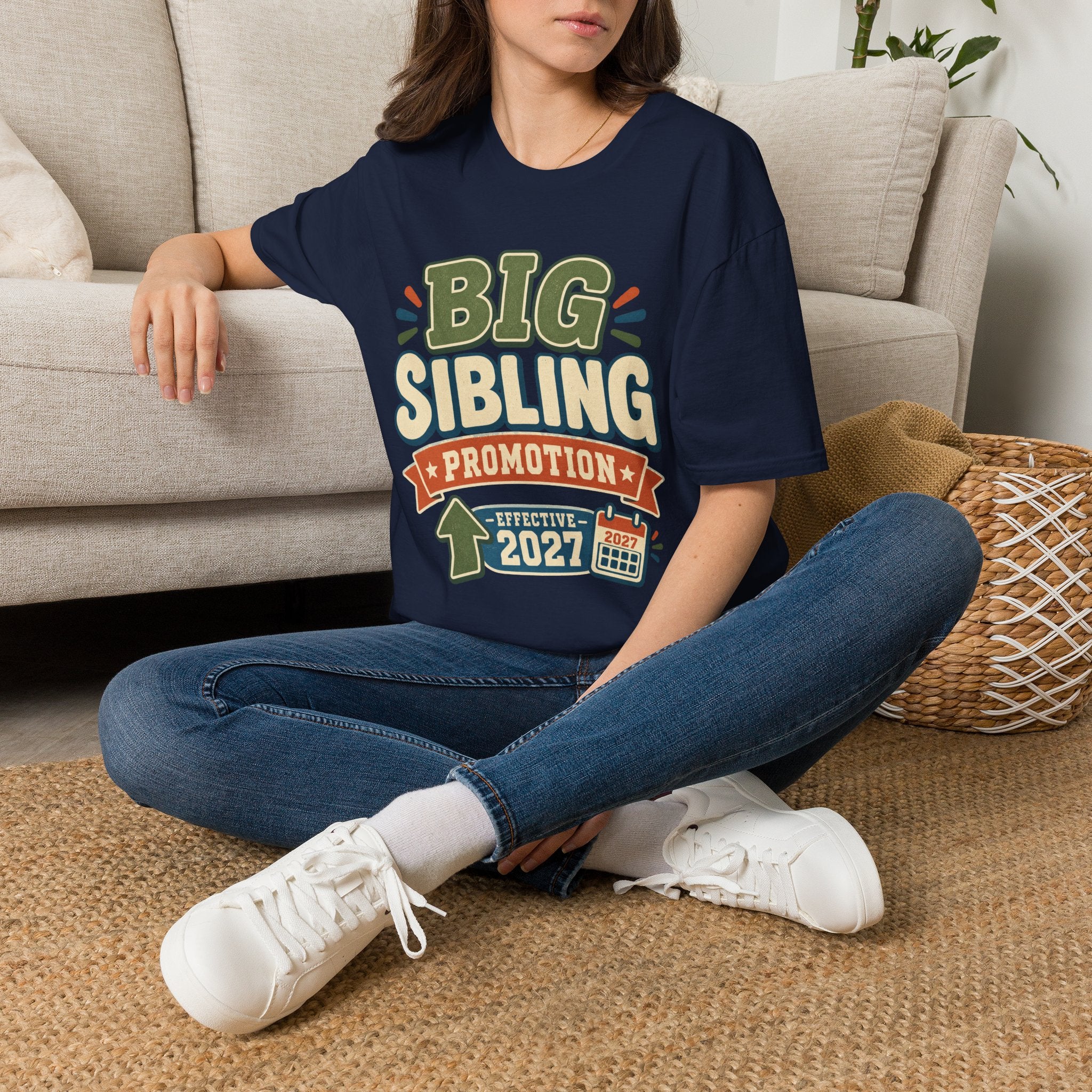 Big Sibling Promotion Shirt, Pregnancy Announcement Tee, Big Brother or Sister 2027, New Baby Reveal, Older Sibling Gift