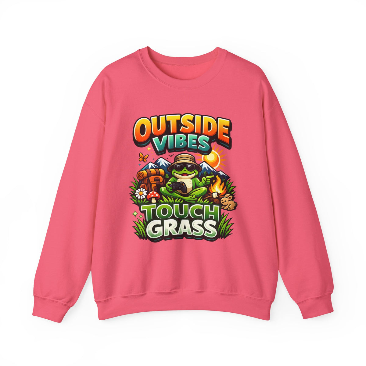 Personalized Touch Grass Sweatshirt – Custom Outdoor Humor Gift