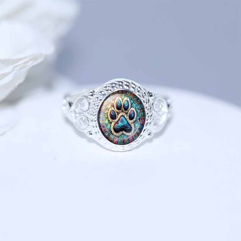 Animal Claw Print Geometric Ring