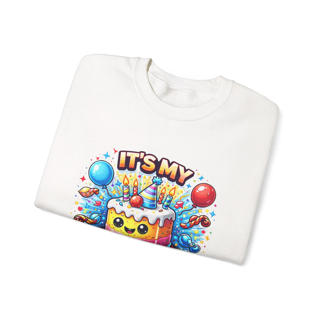 Personalized Birthday Sweatshirt – Custom Cake & Balloons Crewneck