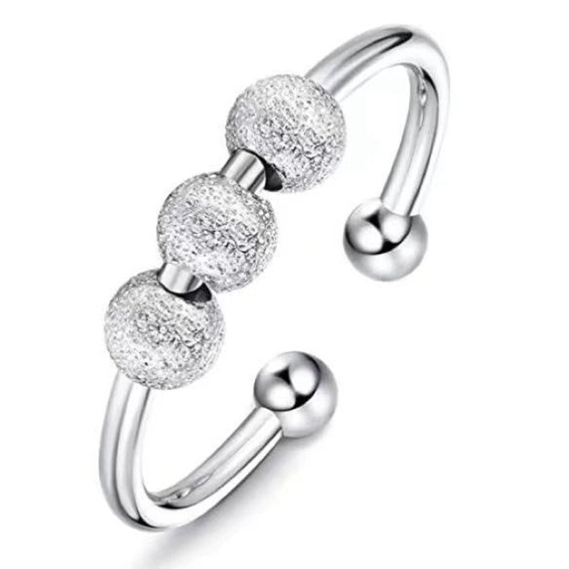 Adjustable Silver-Plated Fidget Rings