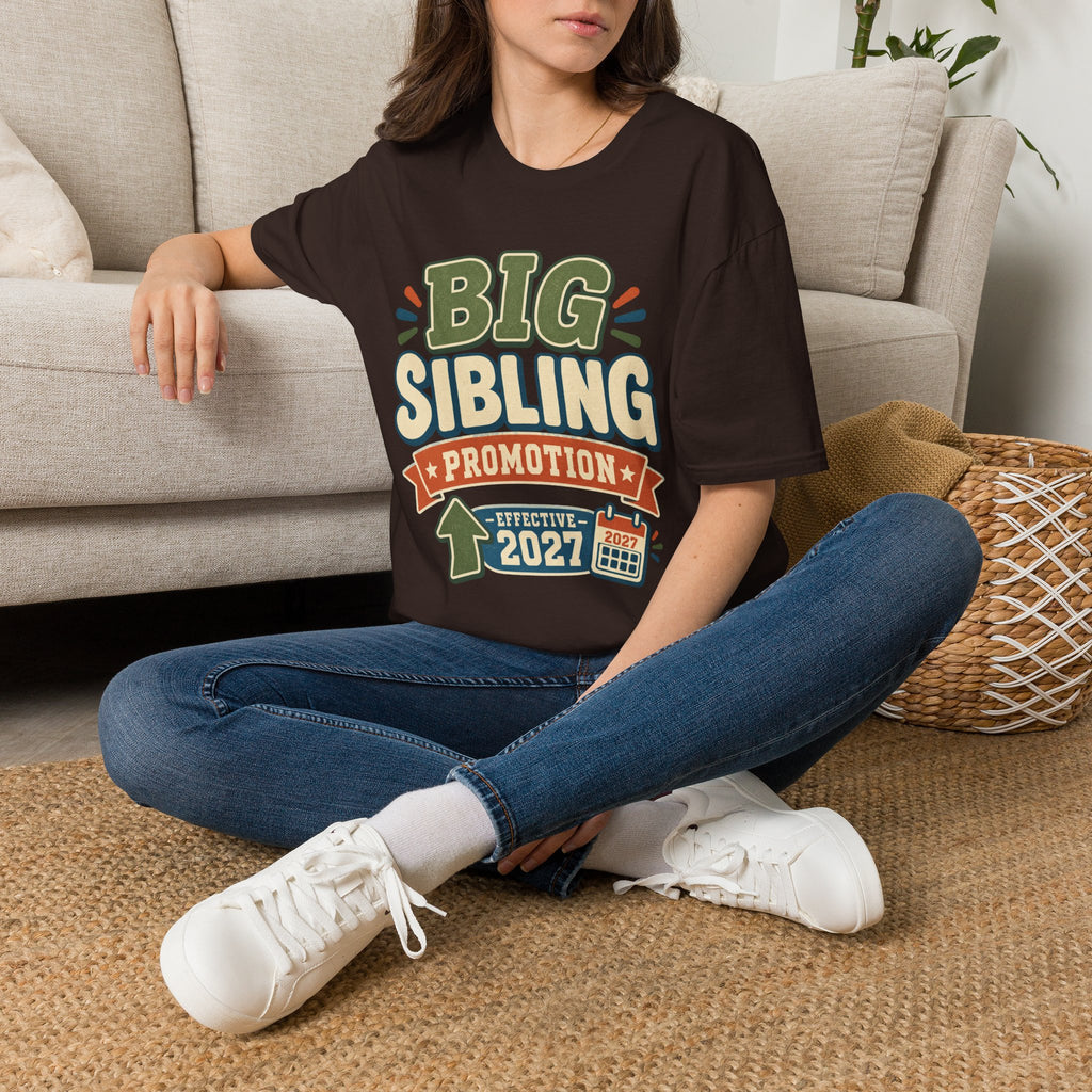Big Sibling Promotion Shirt, Pregnancy Announcement Tee, Big Brother or Sister 2027, New Baby Reveal, Older Sibling Gift
