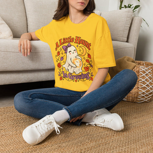 A Little Haunt Is Growing – Cute Halloween Maternity Pregnancy Announcement Shirt