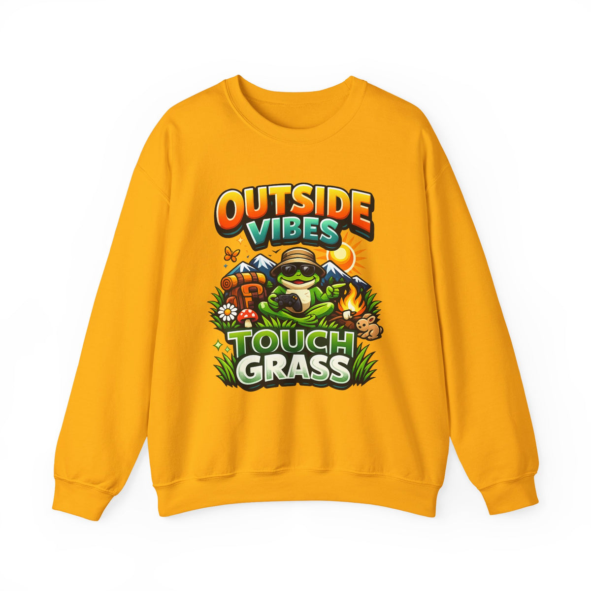 Personalized Touch Grass Sweatshirt – Custom Outdoor Humor Gift