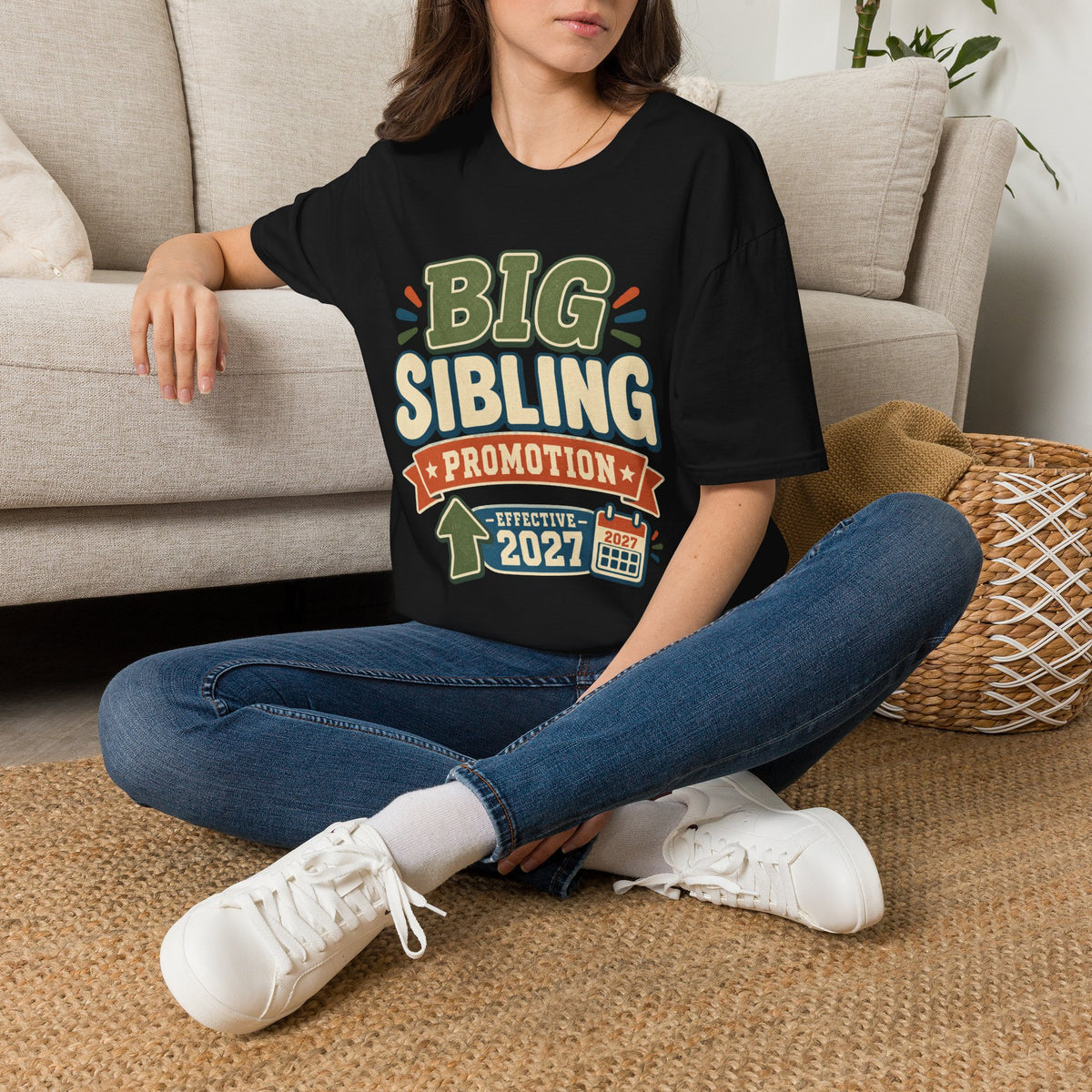 Big Sibling Promotion Shirt, Pregnancy Announcement Tee, Big Brother or Sister 2027, New Baby Reveal, Older Sibling Gift
