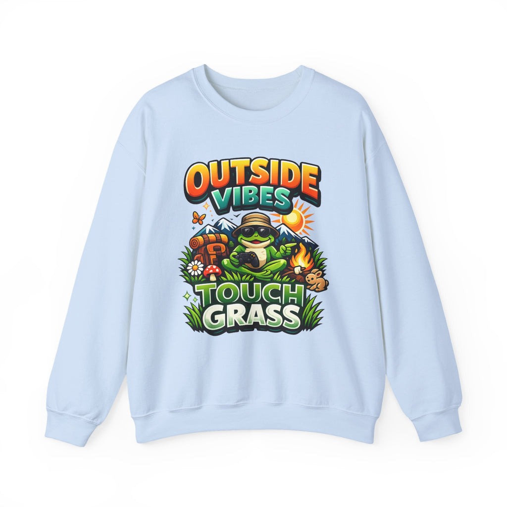 Personalized Touch Grass Sweatshirt – Custom Outdoor Humor Gift