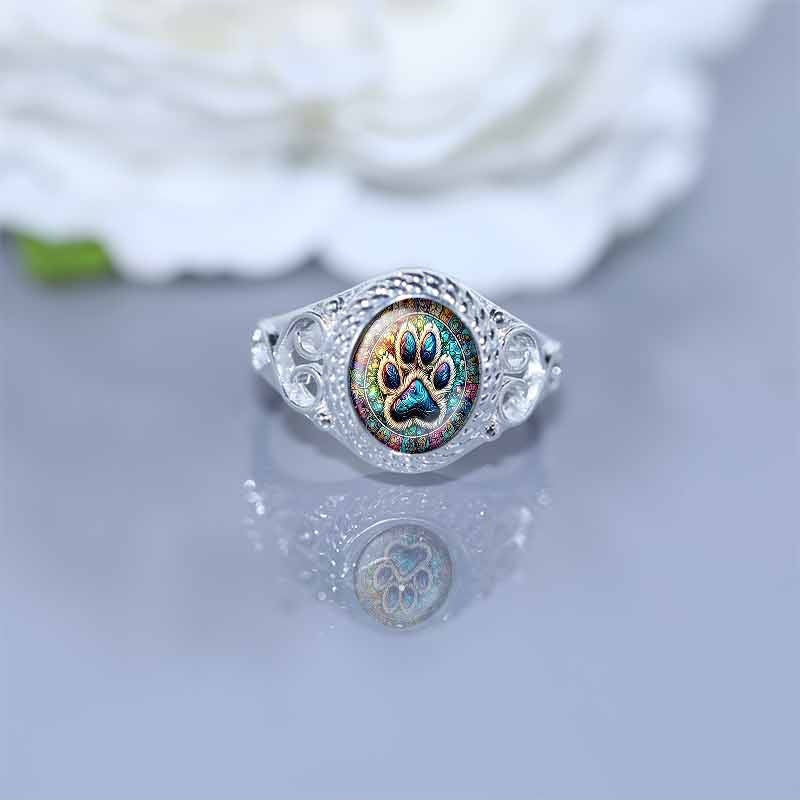Animal Claw Print Geometric Ring