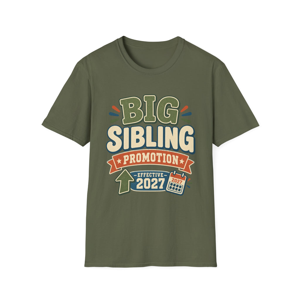 Big Sibling Promotion Shirt, Pregnancy Announcement Tee, Big Brother or Sister 2027, New Baby Reveal, Older Sibling Gift