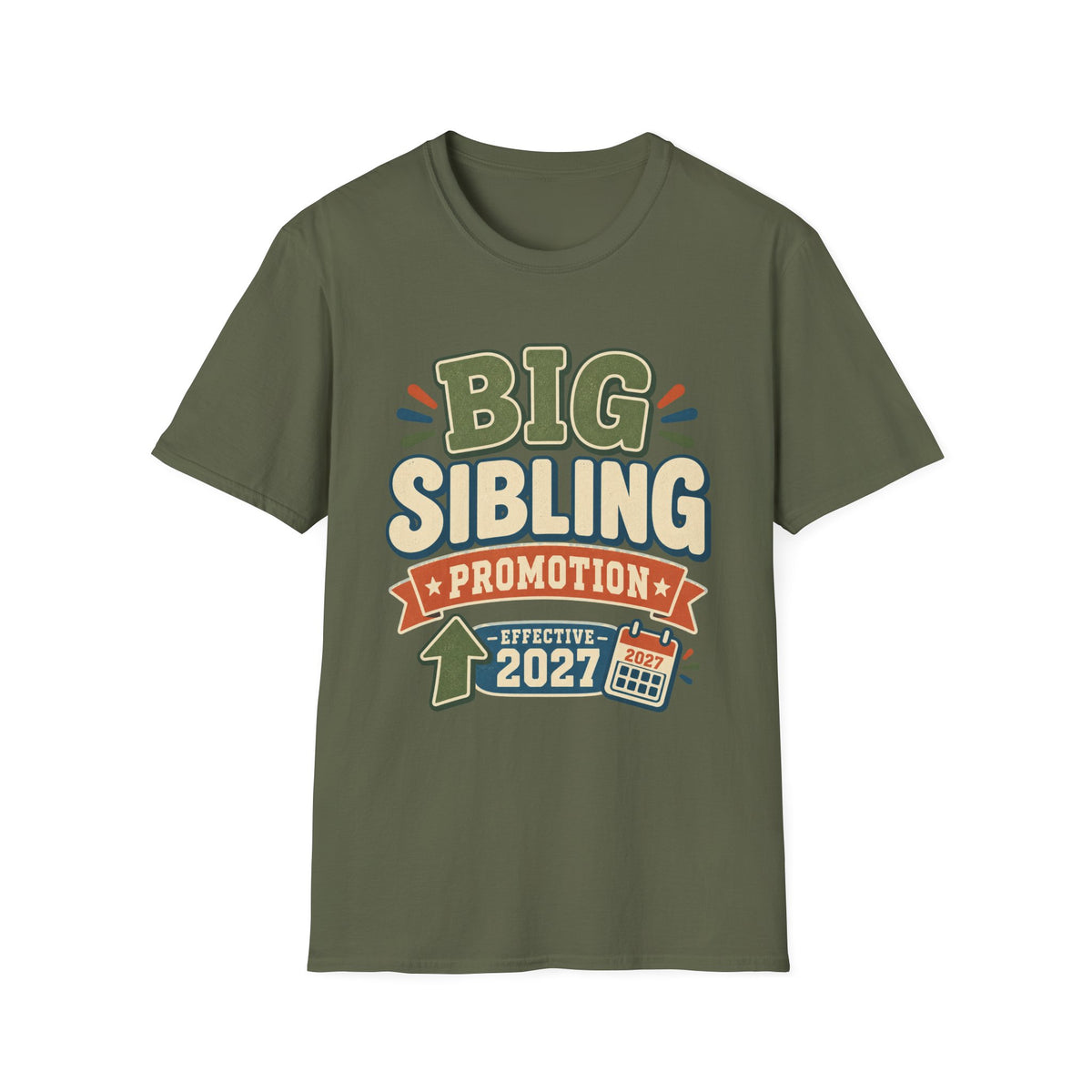 Big Sibling Promotion Shirt, Pregnancy Announcement Tee, Big Brother or Sister 2027, New Baby Reveal, Older Sibling Gift