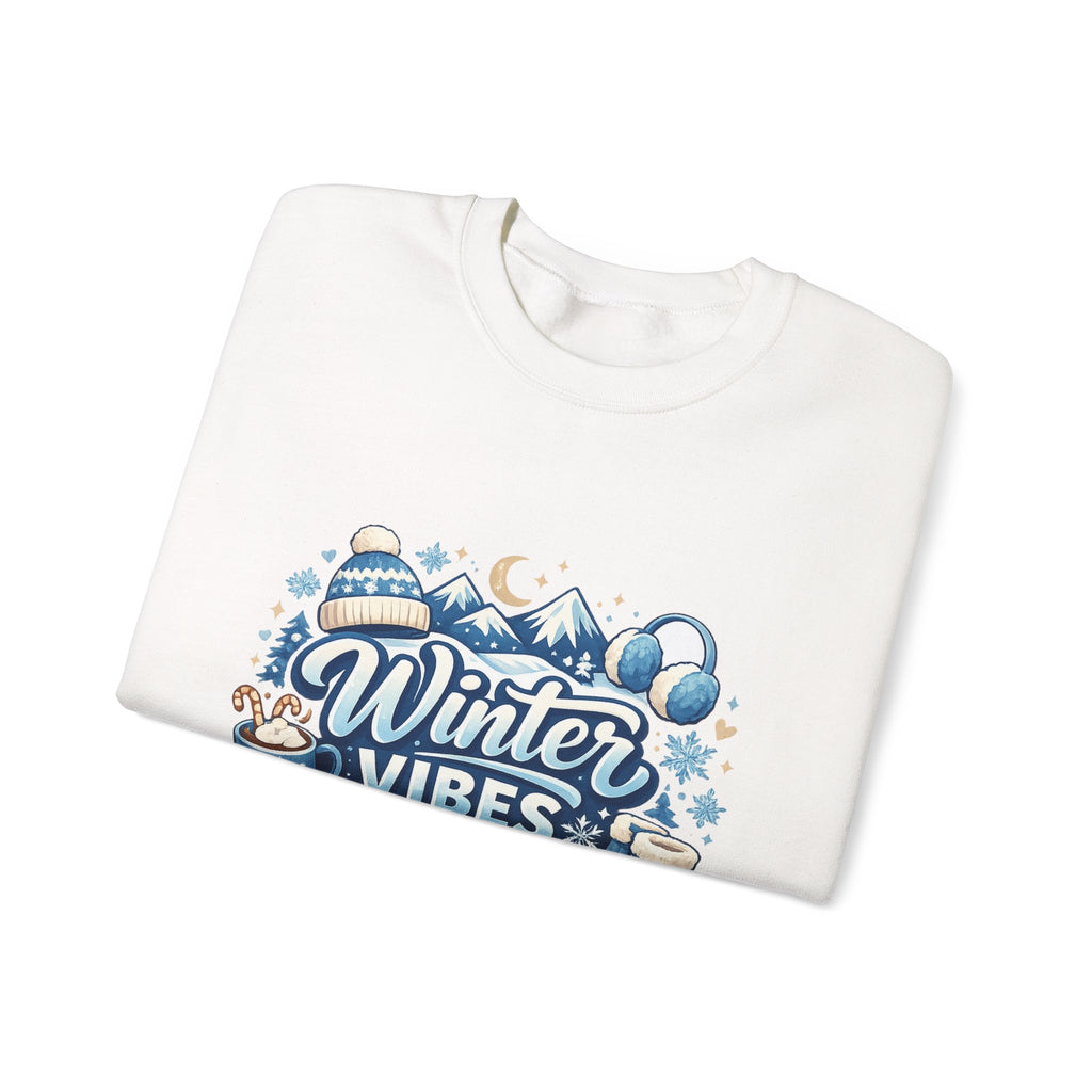 Personalized Winter Vibes Sweatshirt – Custom Snowman Gift