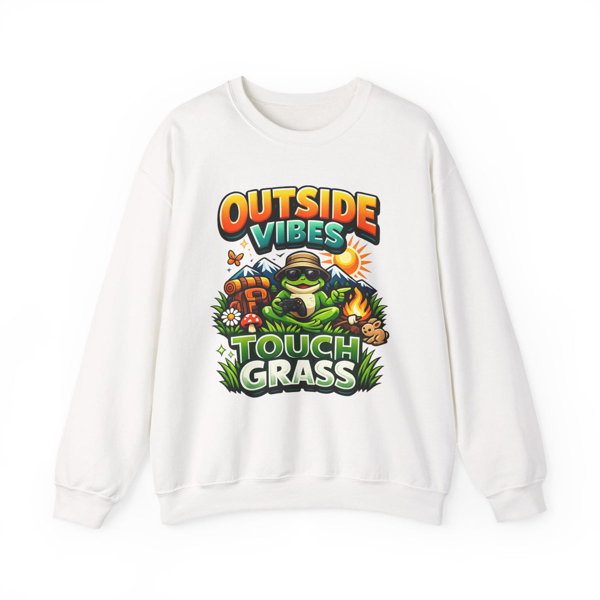 Personalized Touch Grass Sweatshirt – Custom Outdoor Humor Gift