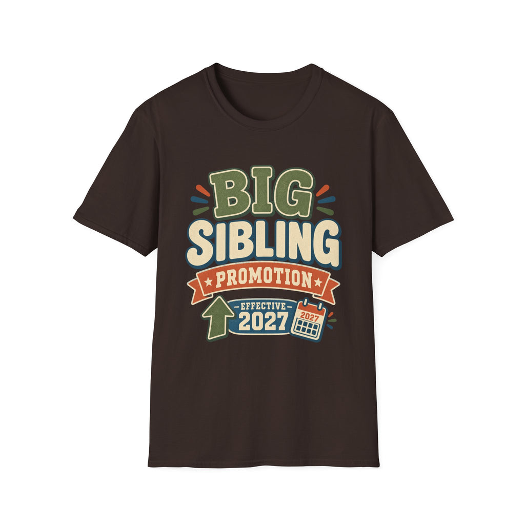 Big Sibling Promotion Shirt, Pregnancy Announcement Tee, Big Brother or Sister 2027, New Baby Reveal, Older Sibling Gift