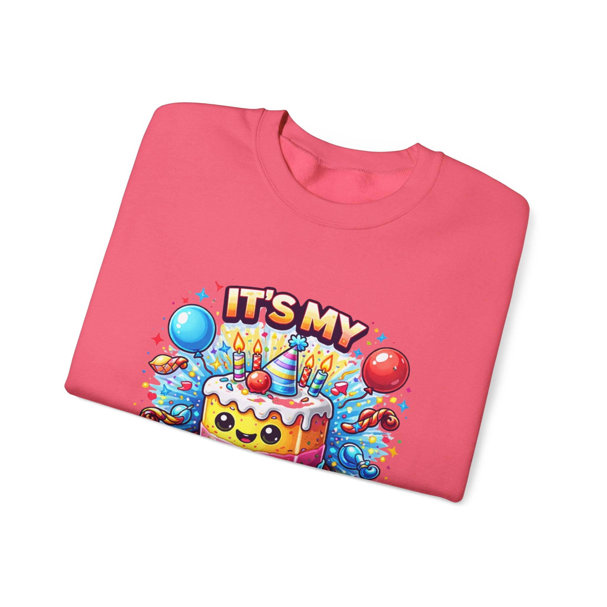 Personalized Birthday Sweatshirt – Custom Cake & Balloons Crewneck