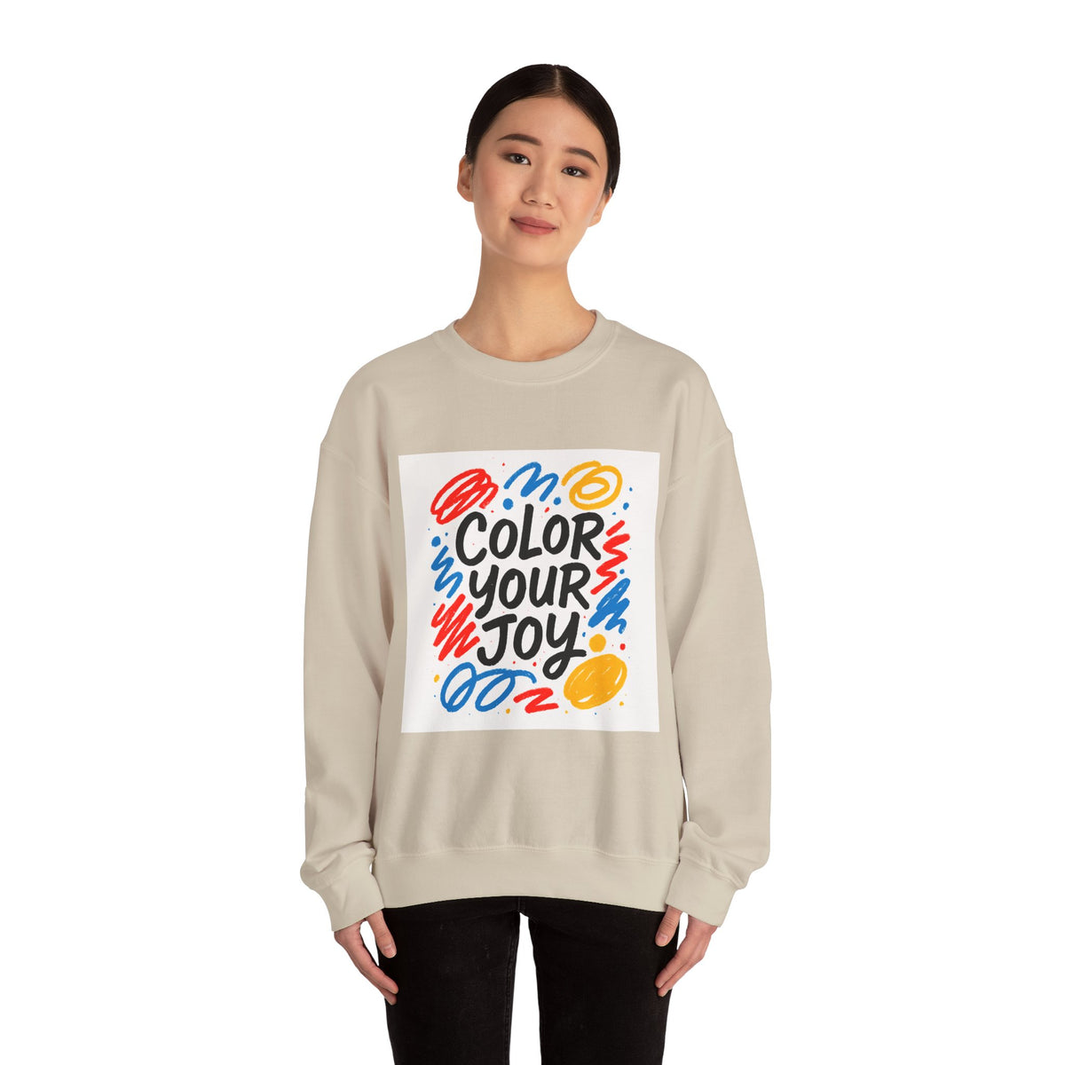 Color Your Joy Sweatshirt – Bright Positive Graphic Gift