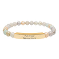 Personalized Natural Stone Bracelet – Custom Name Gift
