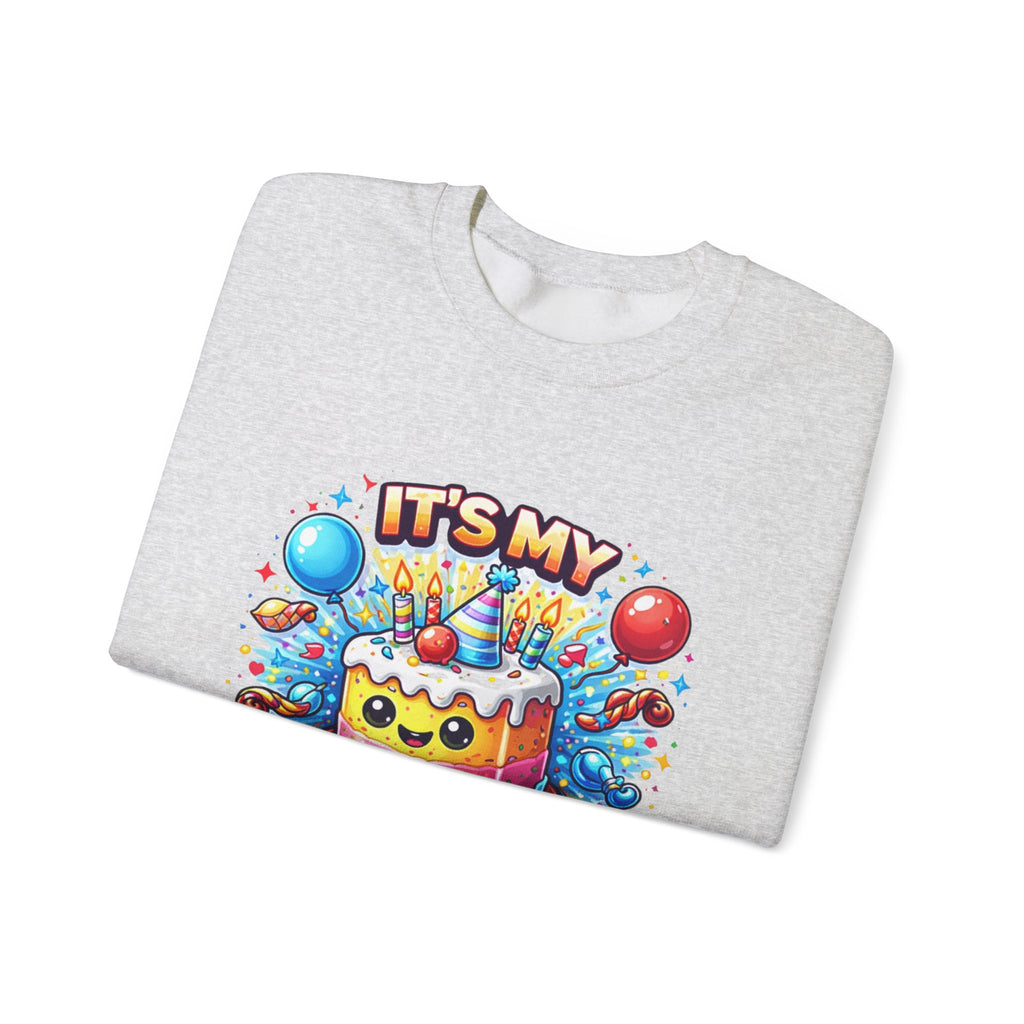 Personalized Birthday Sweatshirt – Custom Cake & Balloons Crewneck