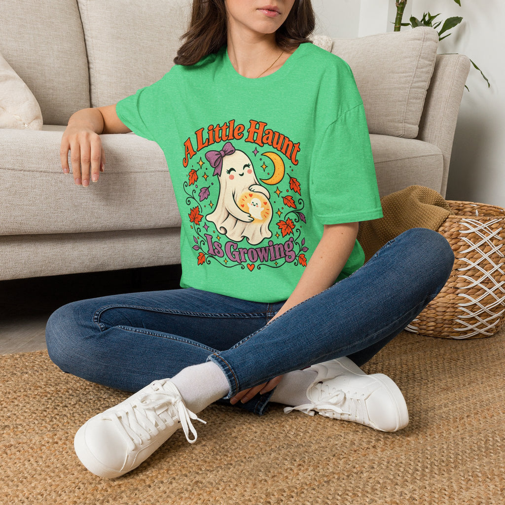 A Little Haunt Is Growing – Cute Halloween Maternity Pregnancy Announcement Shirt
