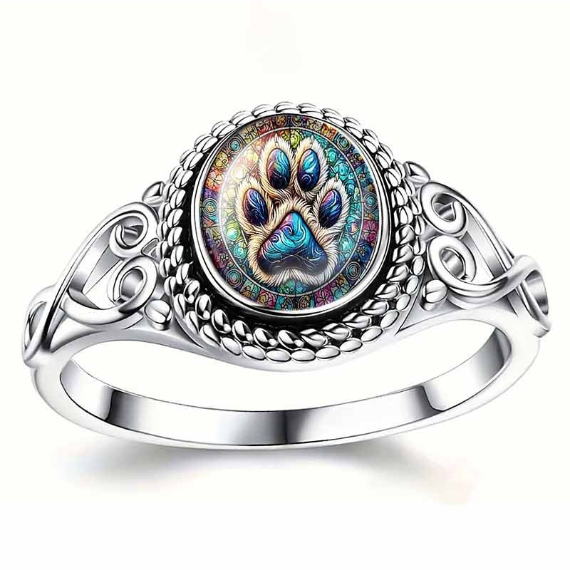 Animal Claw Print Geometric Ring