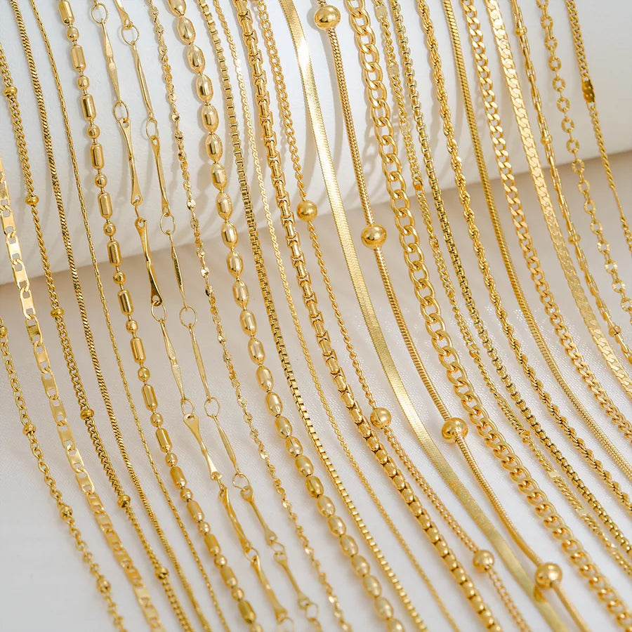 18K gold-plated stainless steel necklace collection